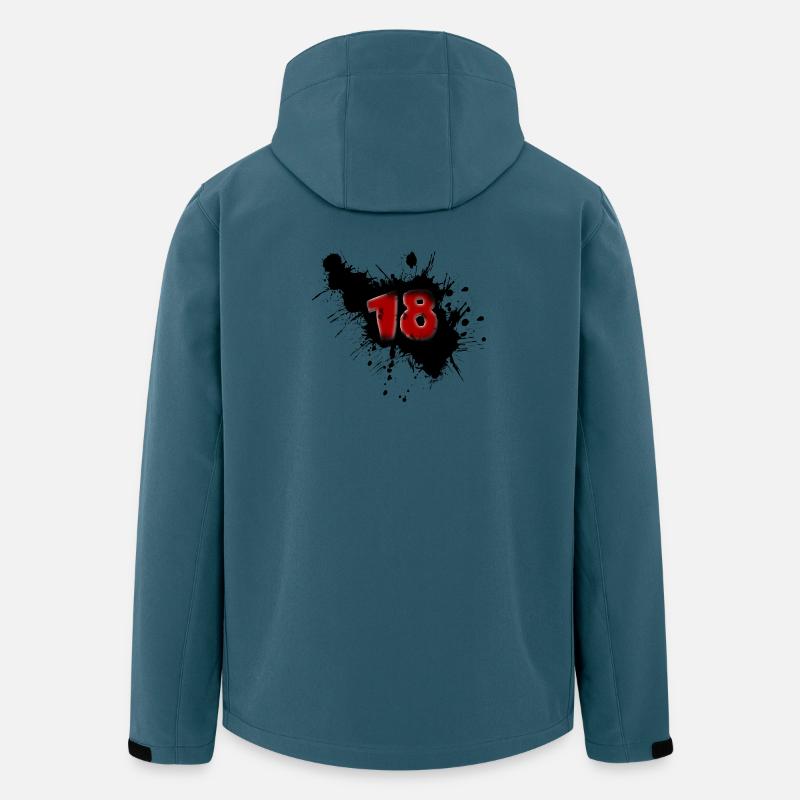 18e anniversaire - Veste softshell homme en polyester recyclé Stanley/Stella - bleu pétrole foncé