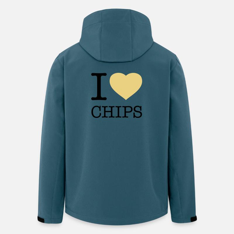 I LOVE CHIPS - Recycelte Männer Softshell-Jacke von Stanley/Stella - Dunkles Petrol