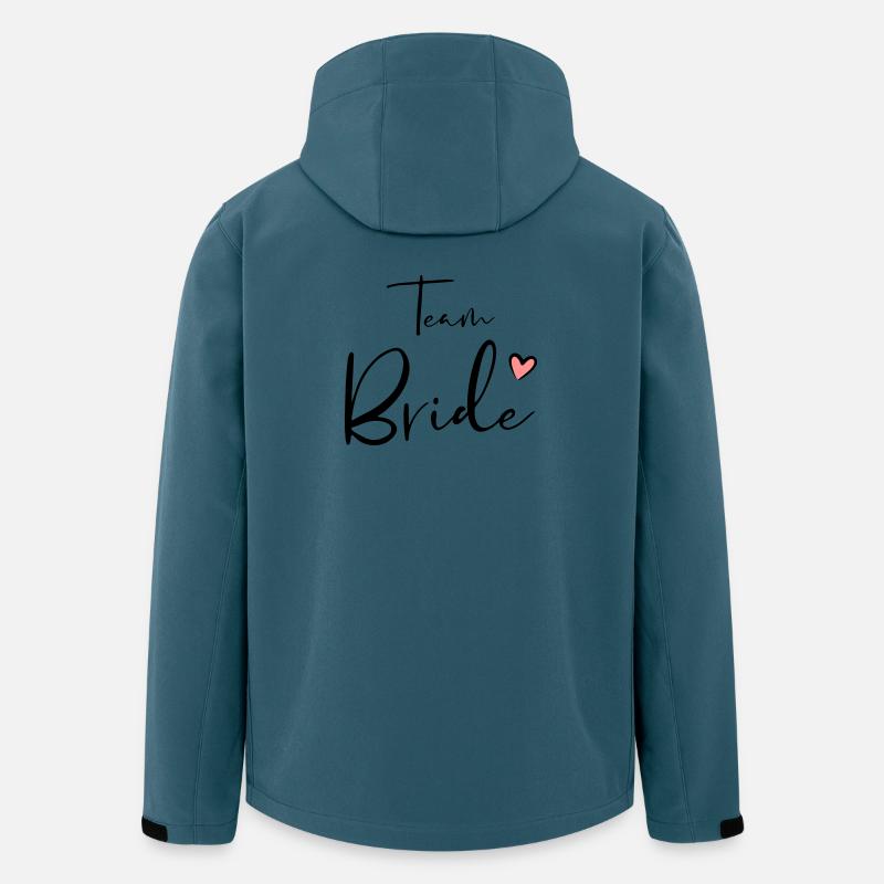 Team Bride Herz Junggesellinnenabschied Geschenk - Recycelte Männer Softshell-Jacke von Stanley/Stella - Dunkles Petrol