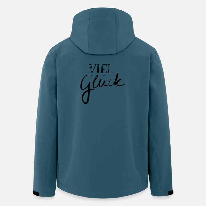 Viel Glück - Recycelte Männer Softshell-Jacke von Stanley/Stella - Dunkles Petrol