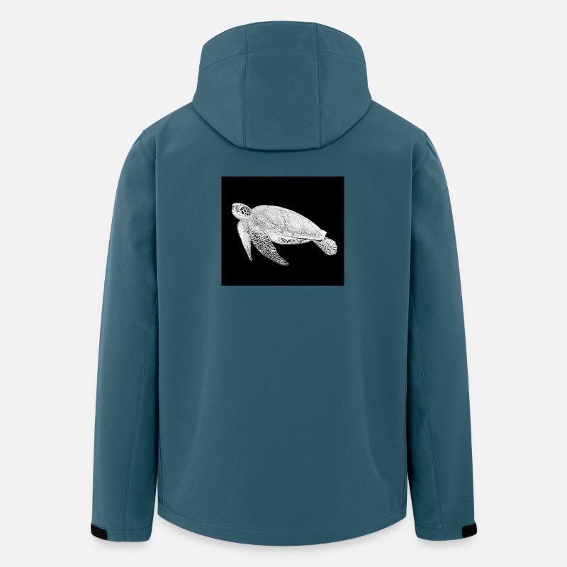Schildkröte - Recycelte Männer Softshell-Jacke von Stanley/Stella - Dunkles Petrol