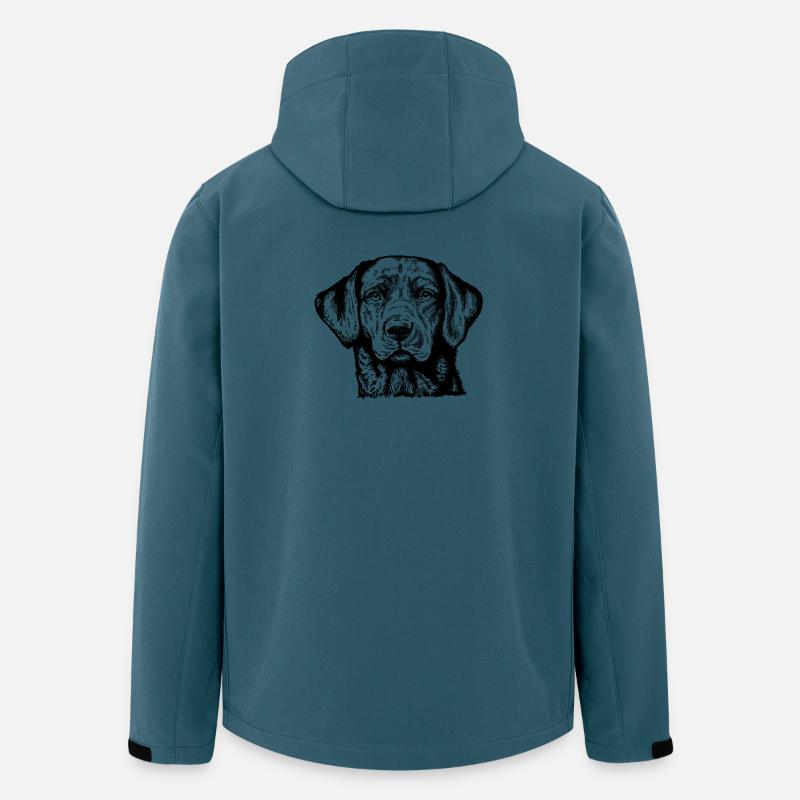 Labrador Retriever Portrait - Recycelte Männer Softshell-Jacke von Stanley/Stella - Dunkles Petrol