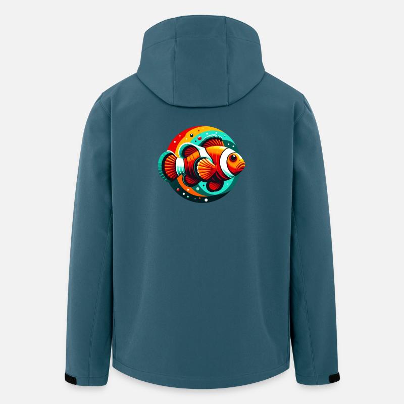 Clownfisch - Recycelte Männer Softshell-Jacke von Stanley/Stella - Dunkles Petrol