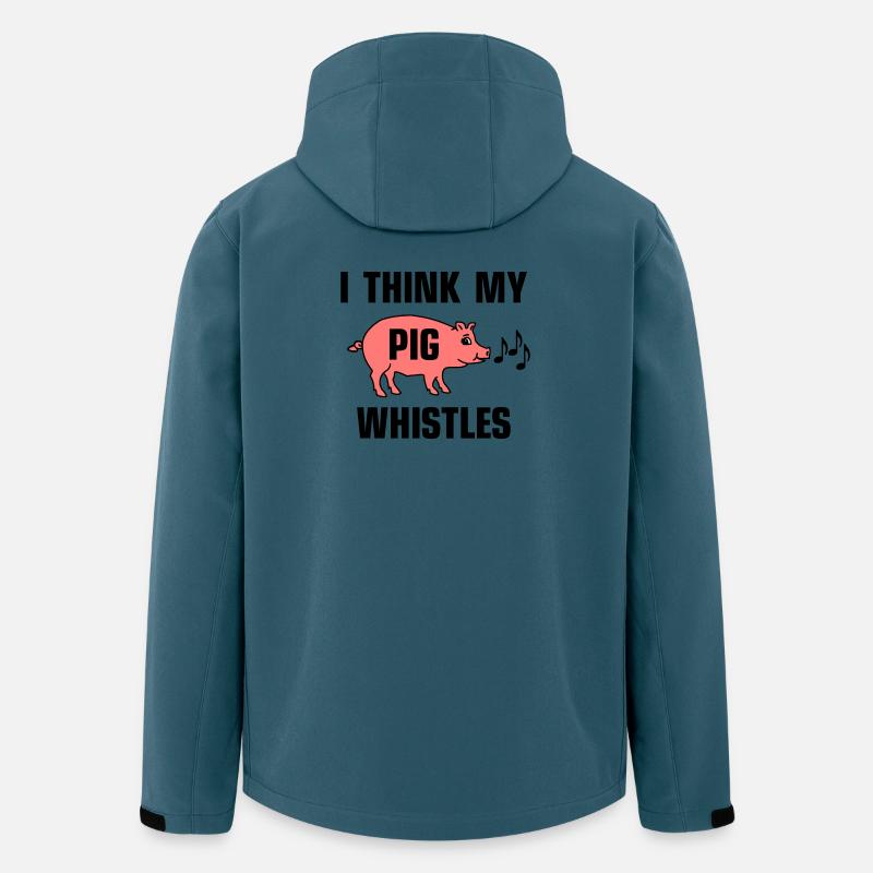 Je pense que mon cochon siffle - Veste softshell homme en polyester recyclé Stanley/Stella - bleu pétrole foncé