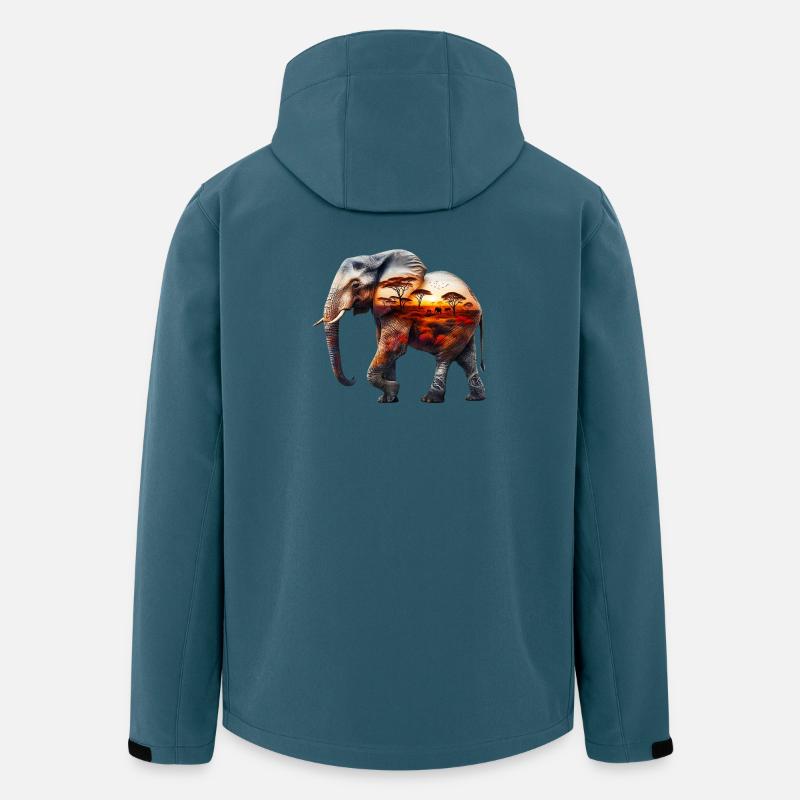 Elefant - Recycelte Männer Softshell-Jacke von Stanley/Stella - Dunkles Petrol