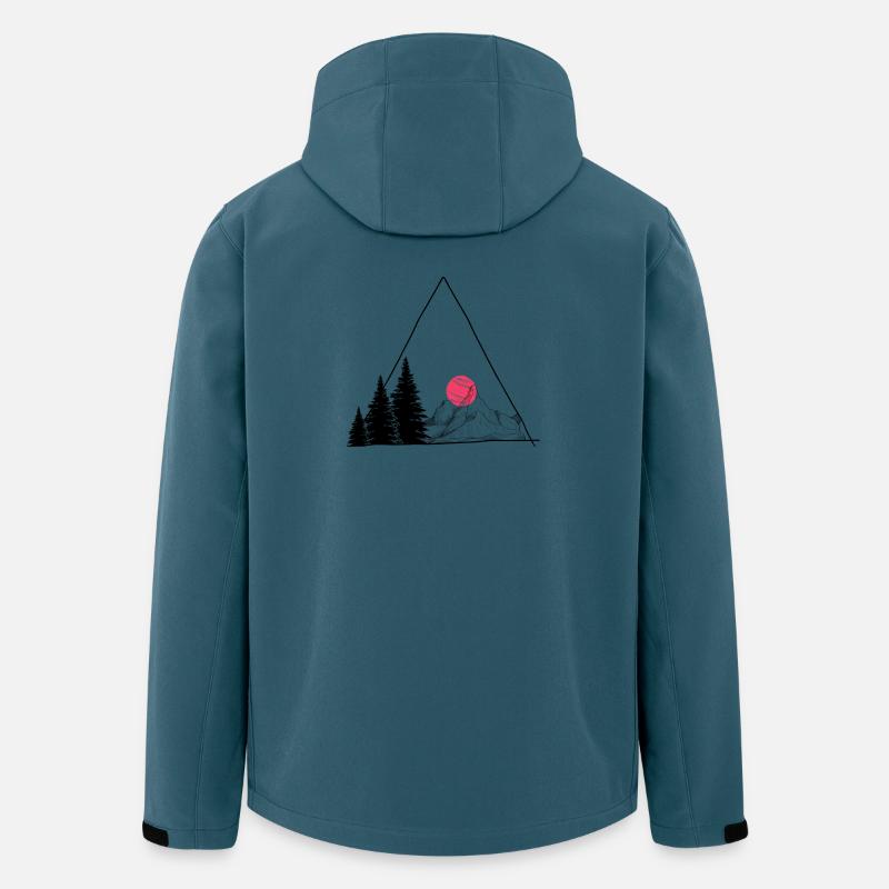 Neon Pink Kreis Blüte - Recycelte Männer Softshell-Jacke von Stanley/Stella - Dunkles Petrol