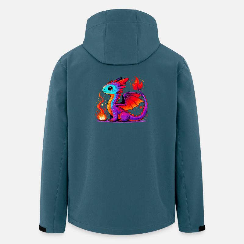 Drache - Recycelte Männer Softshell-Jacke von Stanley/Stella - Dunkles Petrol