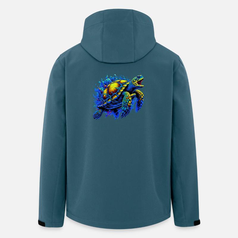 Schildkröte - Recycelte Männer Softshell-Jacke von Stanley/Stella - Dunkles Petrol
