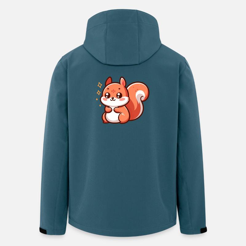 Niedliches kleines Eichhörnchen - Recycelte Männer Softshell-Jacke von Stanley/Stella - Dunkles Petrol