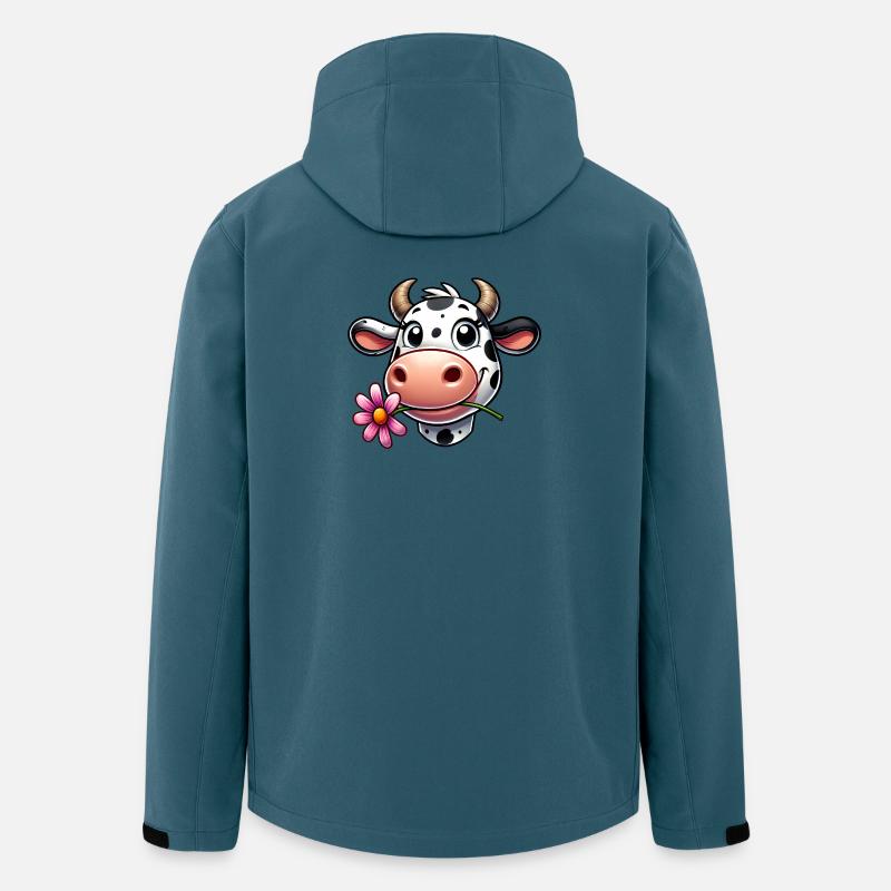 Kuh - Recycelte Männer Softshell-Jacke von Stanley/Stella - Dunkles Petrol