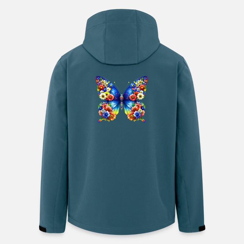 Schmetterling - Recycelte Männer Softshell-Jacke von Stanley/Stella - Dunkles Petrol