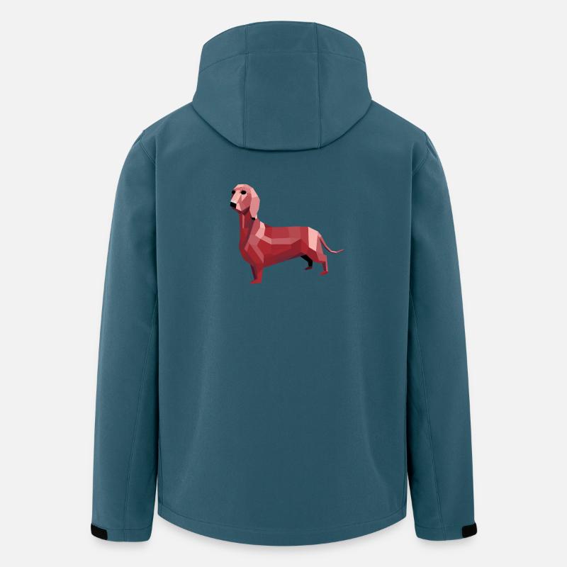 Dackel low poly rot - Recycelte Männer Softshell-Jacke von Stanley/Stella - Dunkles Petrol