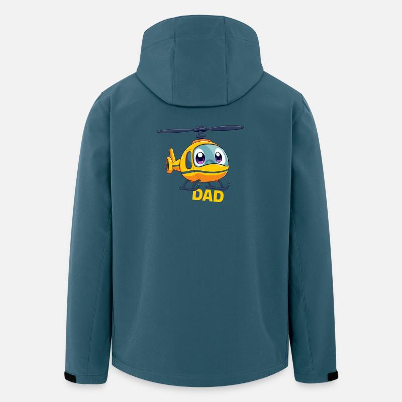 Helikopter Dad - Recycelte Männer Softshell-Jacke von Stanley/Stella - Dunkles Petrol