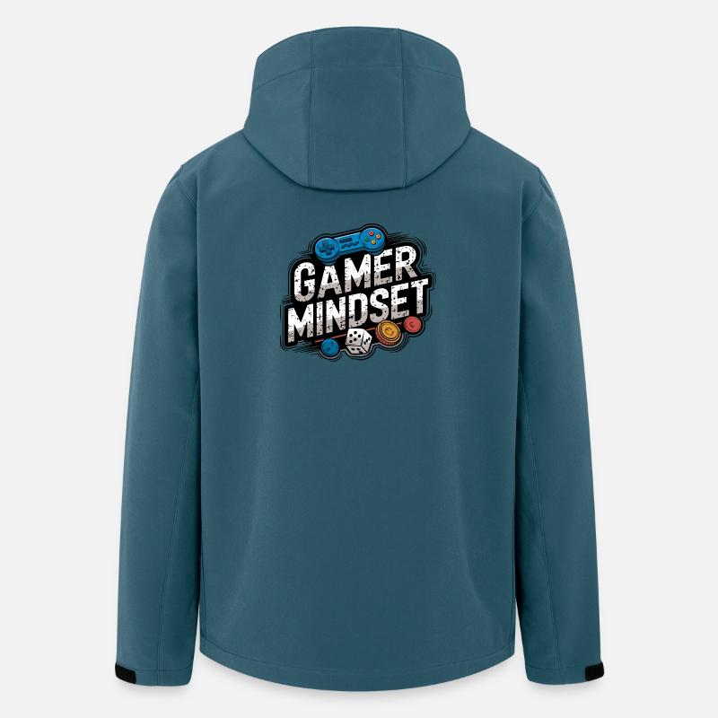 Gamer Mindset Design de jeu rétro - Veste softshell homme en polyester recyclé Stanley/Stella - bleu pétrole foncé