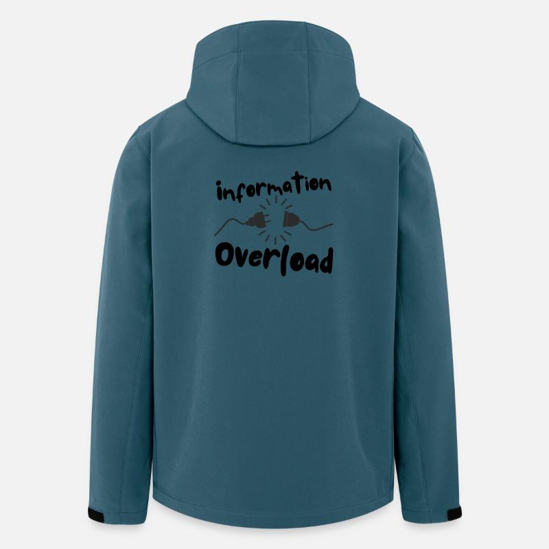 Information overload Stecker Strom - Recycelte Männer Softshell-Jacke von Stanley/Stella - Dunkles Petrol