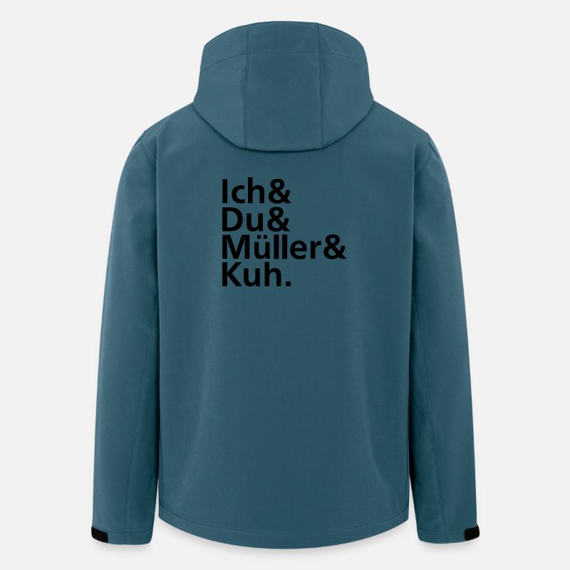Ich & Du & Müller & Kuh. - Recycelte Männer Softshell-Jacke von Stanley/Stella - Dunkles Petrol