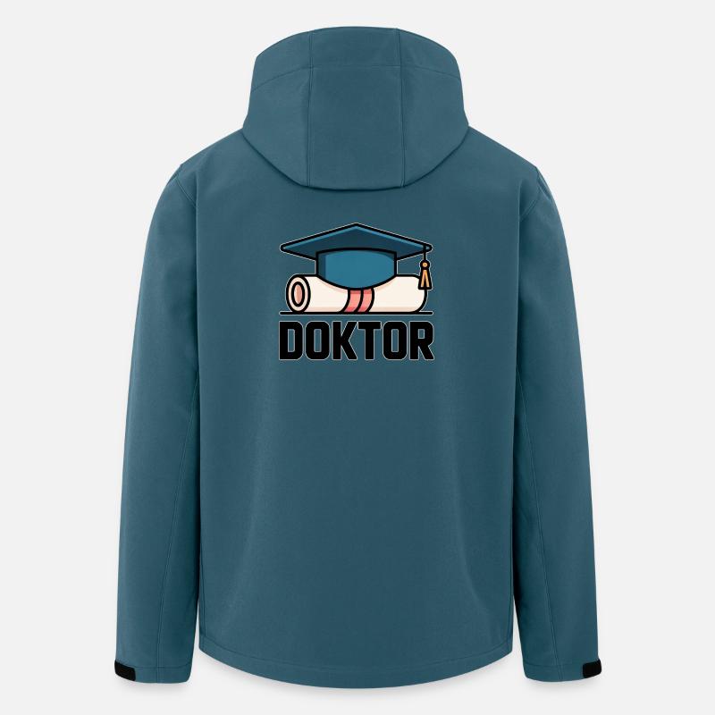 Doktorhut Urkunde – Abschluss, Promotion, Geschenk - Recycelte Männer Softshell-Jacke von Stanley/Stella - Dunkles Petrol