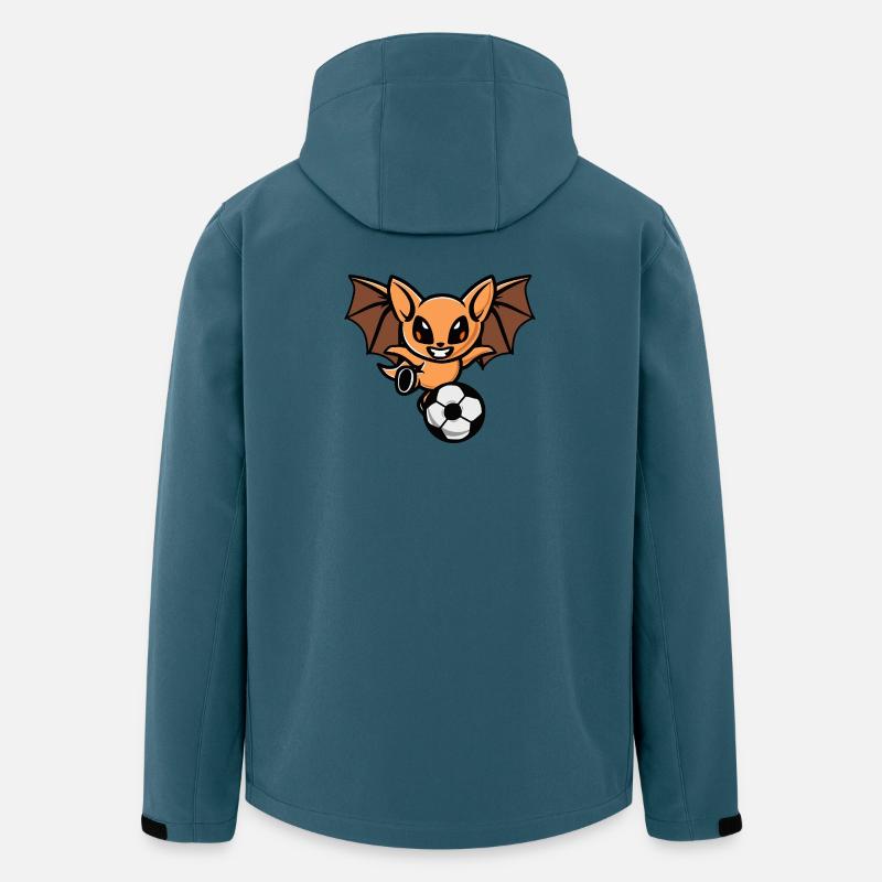 Orangene Fledermaus Kicker - Recycelte Männer Softshell-Jacke von Stanley/Stella - Dunkles Petrol