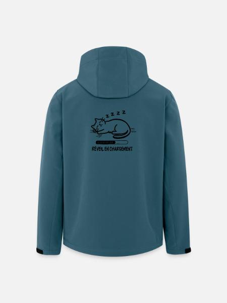 Sleeping cat, alarm clock charging - Men’s Recycled Softshell Jacket by Stanley/Stella - stargazer