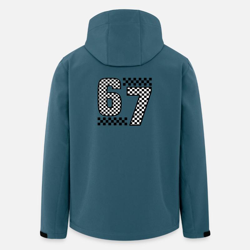 Funny 67 Viral Six Seven Meme - Veste softshell homme en polyester recyclé Stanley/Stella - bleu pétrole foncé