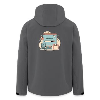 Offline Mode Retro Internet - Recycelte Männer Softshell-Jacke von Stanley/Stella - Dunkles Petrol - Hinten - AI Model Male 185 light (185cm)