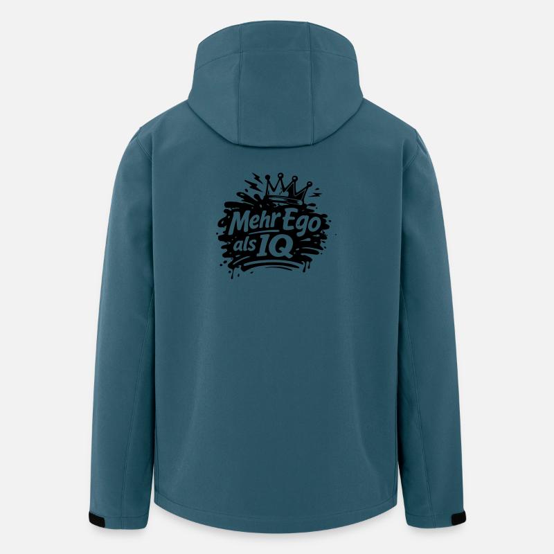 Mehr Ego als IQ - Recycelte Männer Softshell-Jacke von Stanley/Stella - Dunkles Petrol