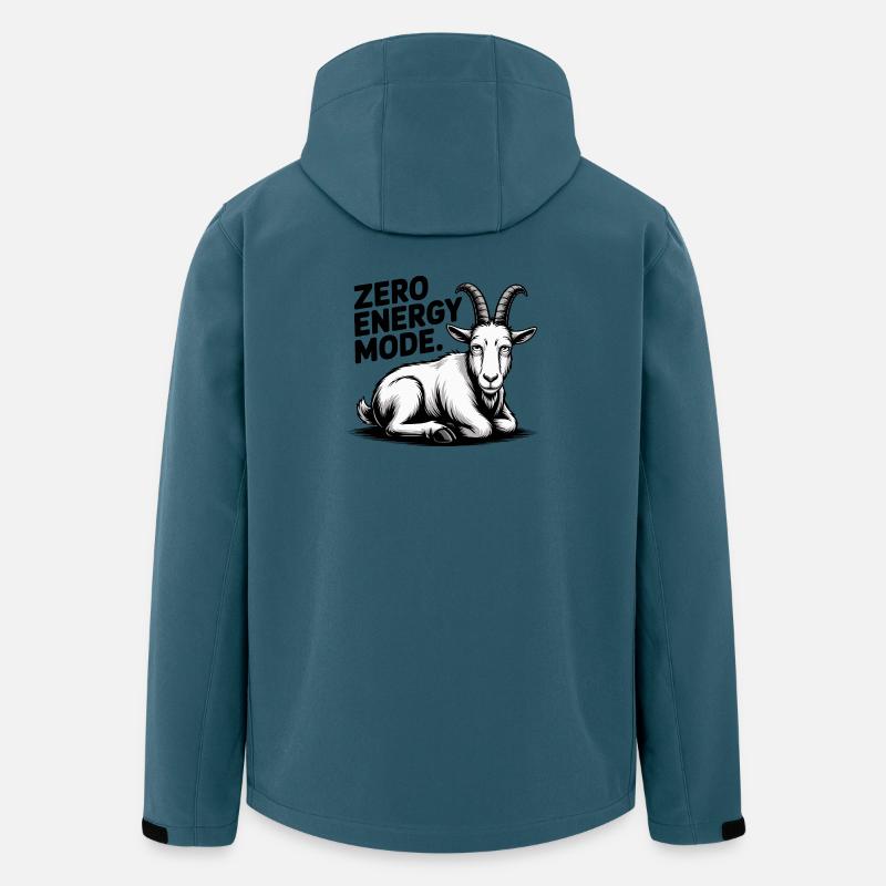 Zero-Energie-Mode-Ziege - Recycelte Männer Softshell-Jacke von Stanley/Stella - Dunkles Petrol