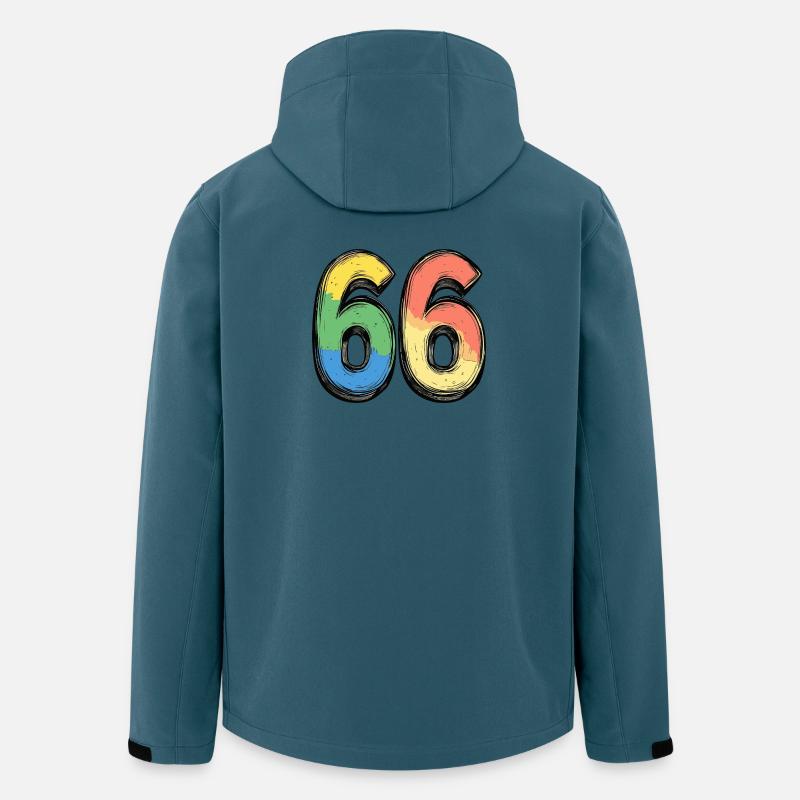 66 Number Colorful - Men’s Recycled Softshell Jacket by Stanley/Stella - stargazer