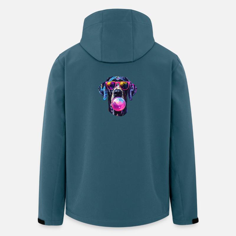Deutsche Dogge mit Kaugummi - Recycelte Männer Softshell-Jacke von Stanley/Stella - Dunkles Petrol