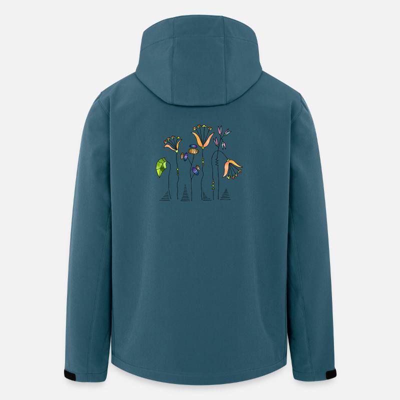 Fleur - Veste softshell homme en polyester recyclé Stanley/Stella - bleu pétrole foncé