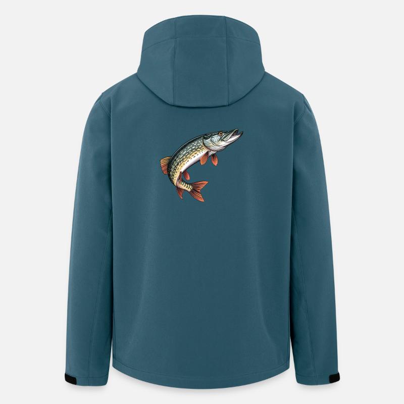 Coloured pike print - Men’s Recycled Softshell Jacket by Stanley/Stella - stargazer
