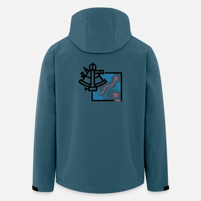 Sextant Navigation Map Vector - Men’s Recycled Softshell Jacket by Stanley/Stella - stargazer