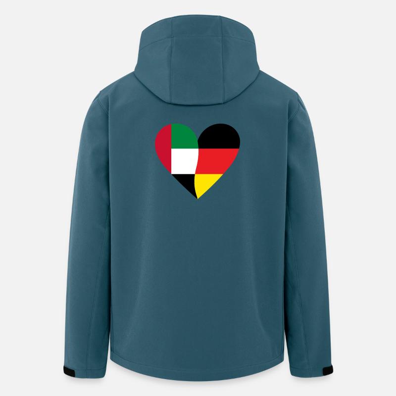 UAE Germany Heart - Men’s Recycled Softshell Jacket by Stanley/Stella - stargazer