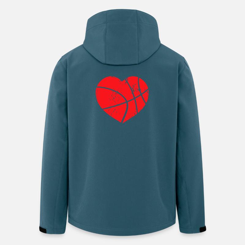 Basketball Heart Graffiti - Men’s Recycled Softshell Jacket by Stanley/Stella - stargazer