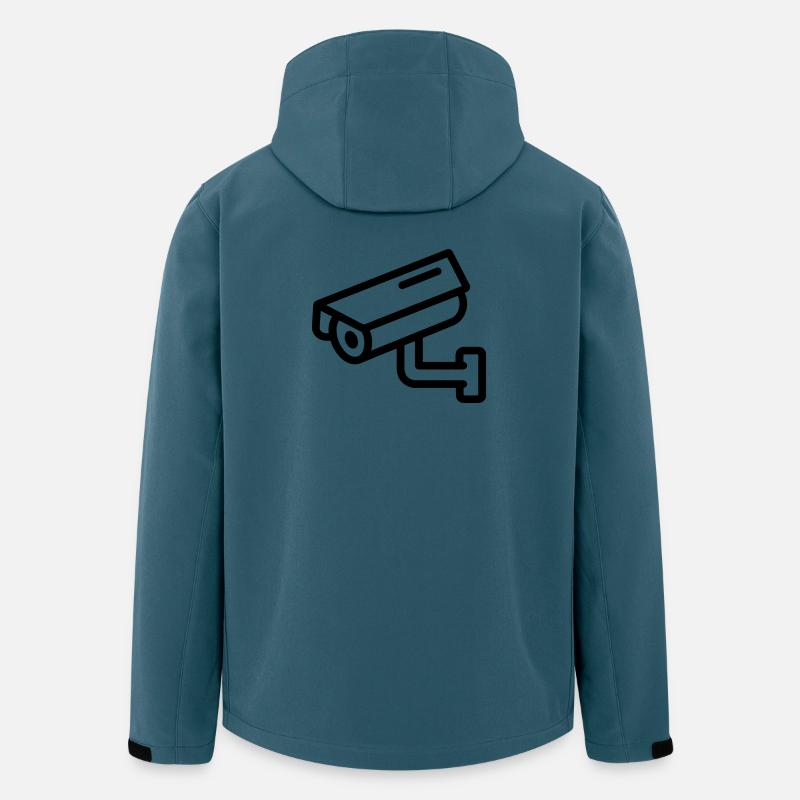 caméra de surveillance - Veste softshell homme en polyester recyclé Stanley/Stella - bleu pétrole foncé