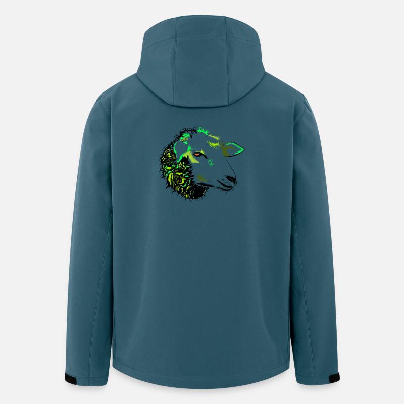 Schaf,Lamm,Schäfer,Natur,Umwelt, - Recycelte Männer Softshell-Jacke von Stanley/Stella - Dunkles Petrol