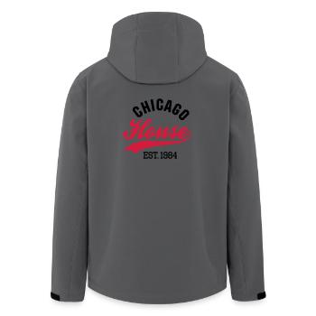 Chicago house est. 1984 - Men’s Recycled Softshell Jacket by Stanley/Stella - stargazer - Back - AI Model Male 185 light (185cm)