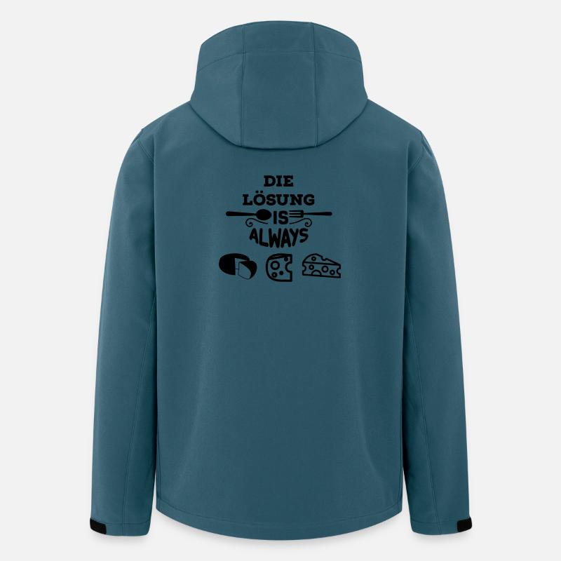 Käse ist die Lösung - Recycelte Männer Softshell-Jacke von Stanley/Stella - Dunkles Petrol