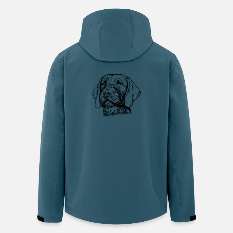 Magyar Viszla Drahthaar 01 s - Recycelte Männer Softshell-Jacke von Stanley/Stella - Dunkles Petrol
