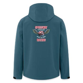 Winged Racing USA 1984 World Cup - Men’s Recycled Softshell Jacket by Stanley/Stella - stargazer - Back - AI Model Male 185 light (185cm)
