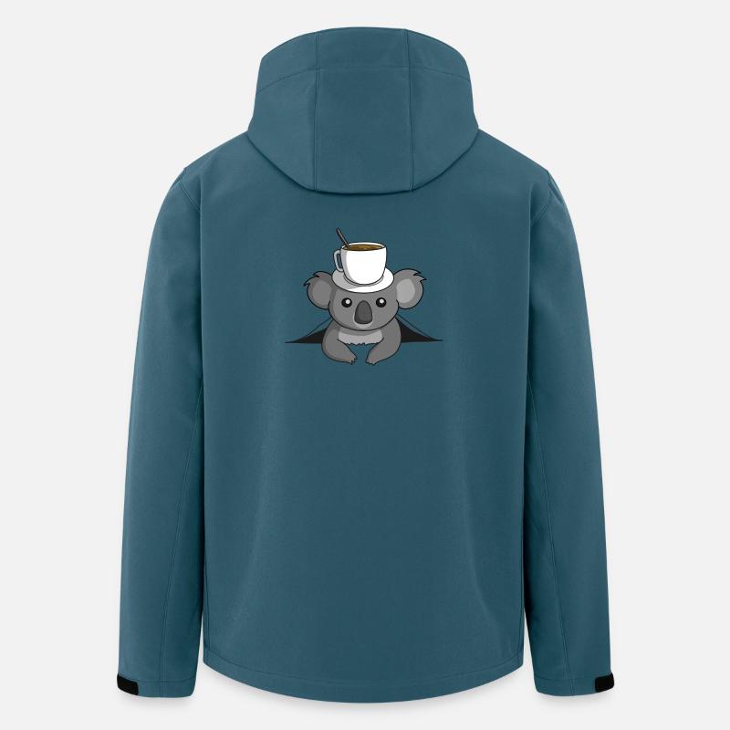 Kaffee Koala - Recycelte Männer Softshell-Jacke von Stanley/Stella - Dunkles Petrol