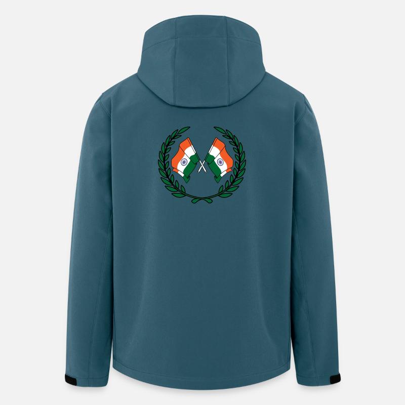Flags India in laurel wreath - Men’s Recycled Softshell Jacket by Stanley/Stella - stargazer