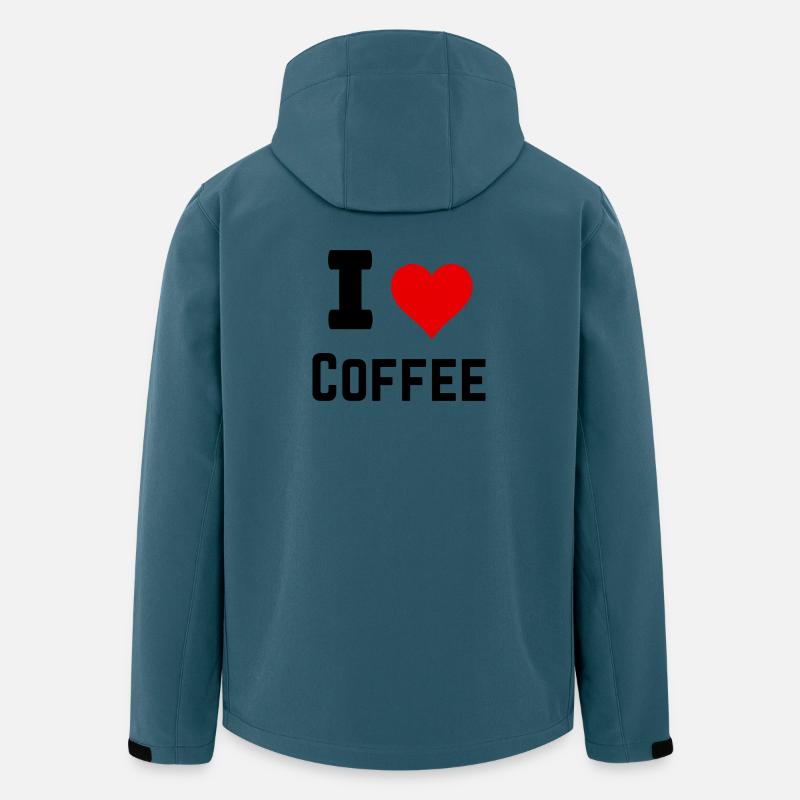 Ich liebe Kaffee - Recycelte Männer Softshell-Jacke von Stanley/Stella - Dunkles Petrol