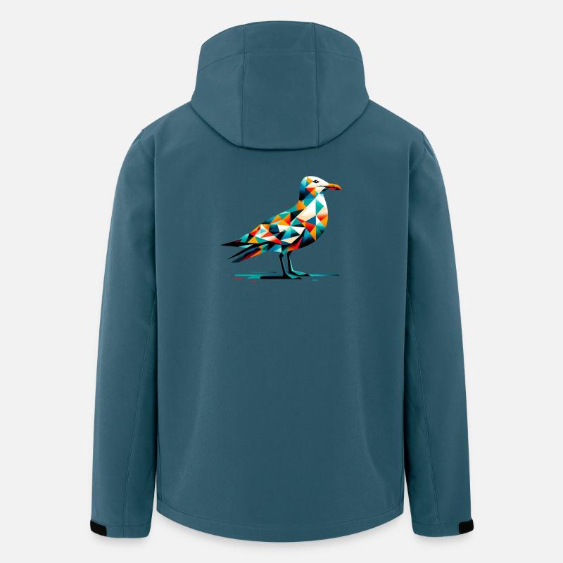 Möwe - Recycelte Männer Softshell-Jacke von Stanley/Stella - Dunkles Petrol