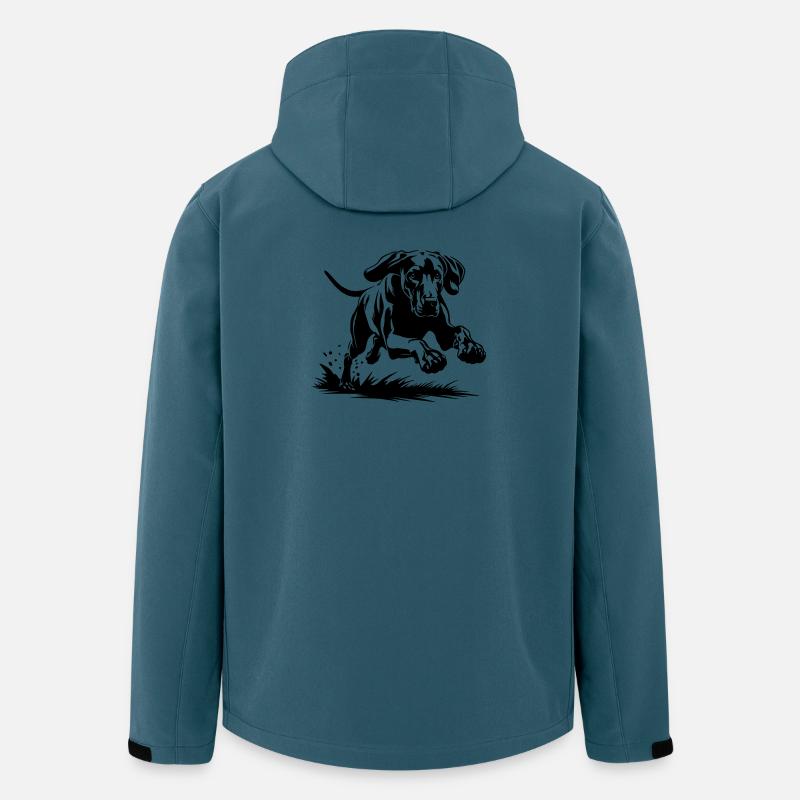 Weimaraner - Recycelte Männer Softshell-Jacke von Stanley/Stella - Dunkles Petrol
