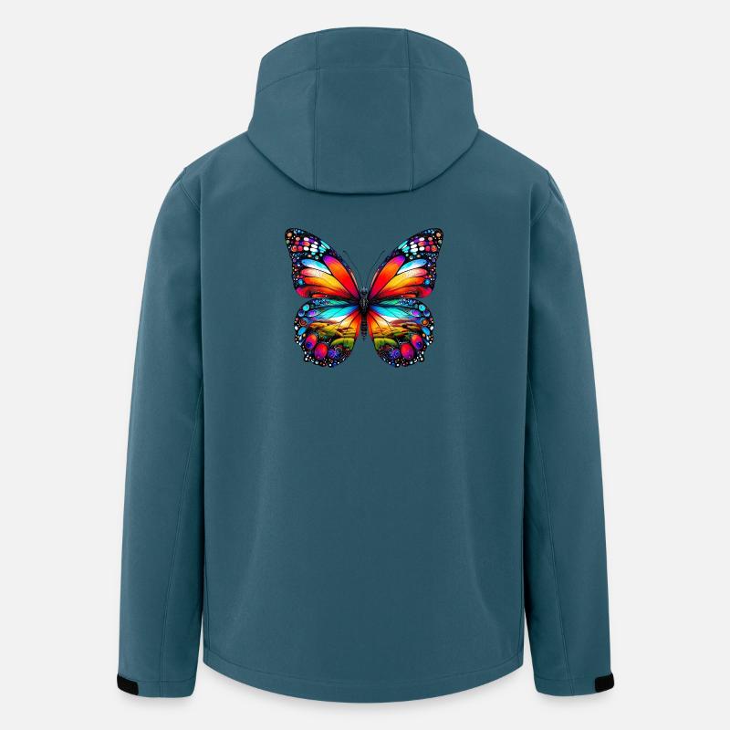 Schmetterling - Recycelte Männer Softshell-Jacke von Stanley/Stella - Dunkles Petrol