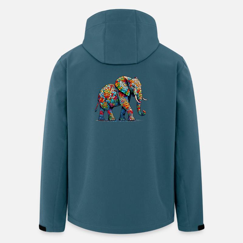 Elefant - Recycelte Männer Softshell-Jacke von Stanley/Stella - Dunkles Petrol