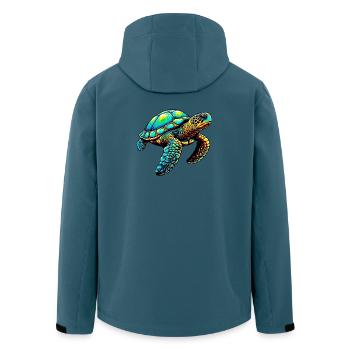 Tortue - Veste softshell homme en polyester recyclé Stanley/Stella - bleu pétrole foncé - Dos - AI Model Male 185 light (185cm)