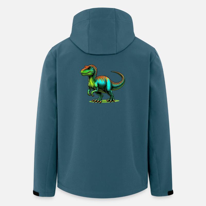 Dinosaurier - Recycelte Männer Softshell-Jacke von Stanley/Stella - Dunkles Petrol