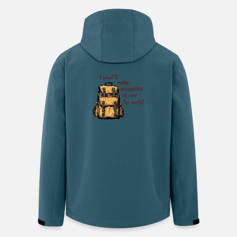 Ich möchte Erinnerungen schaffen - Recycelte Männer Softshell-Jacke von Stanley/Stella - Dunkles Petrol